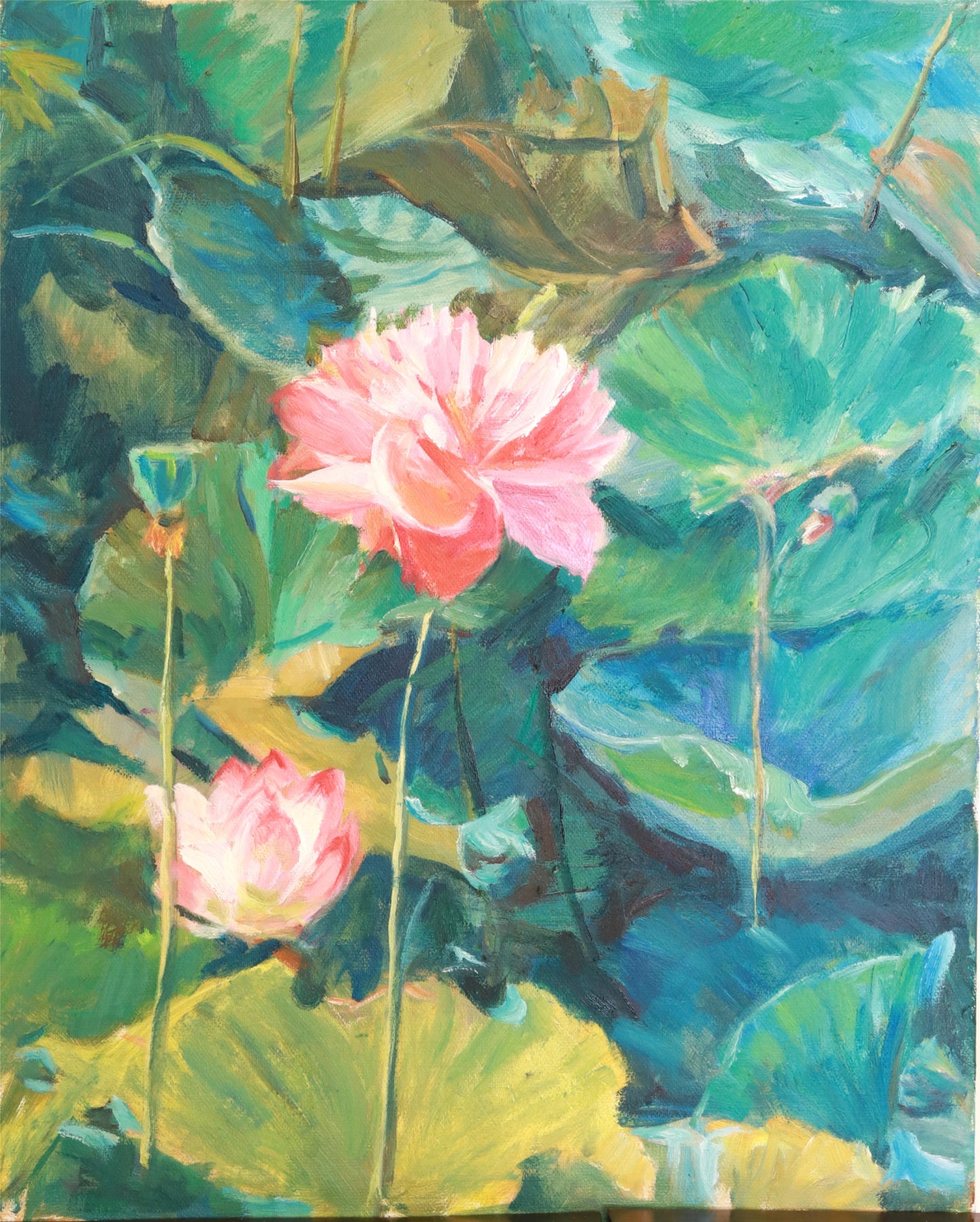 Emerald Pond & Pink Lotus