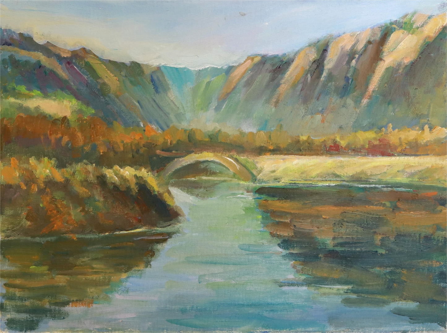 Autumn Mountain and Still Water: Impression