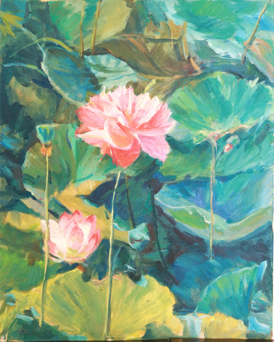 Emerald Pond & Pink Lotus