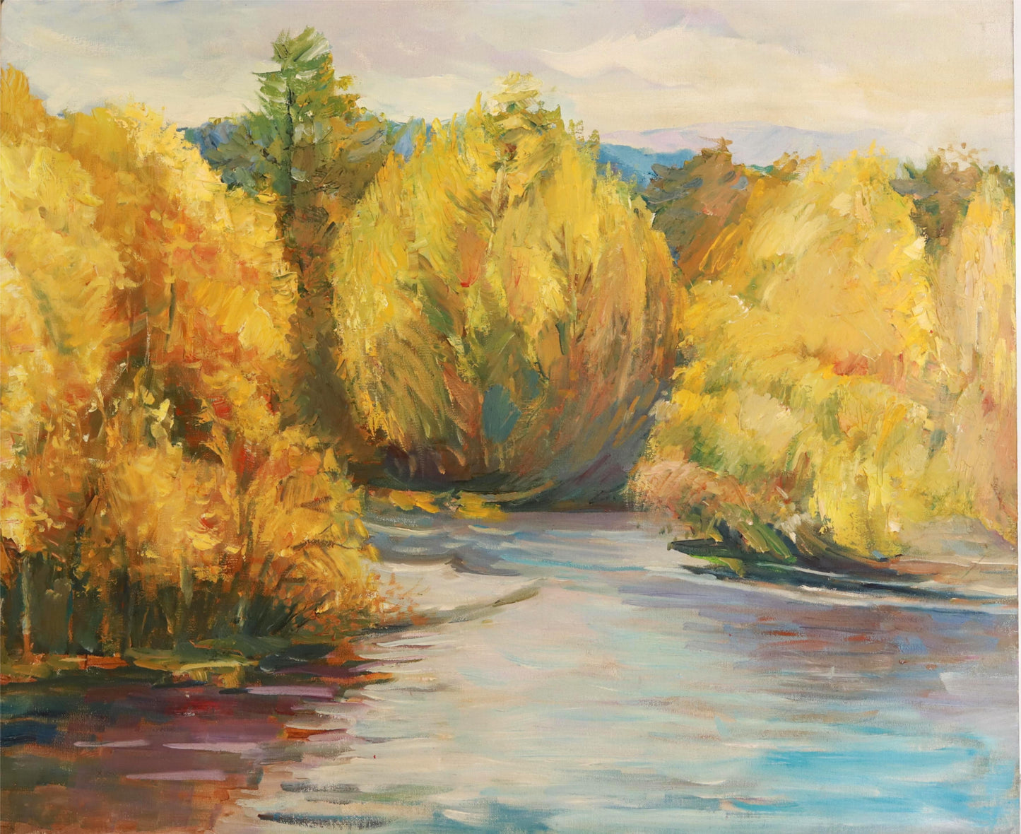 ‌Autumn Woods by the Stream – Impression‌