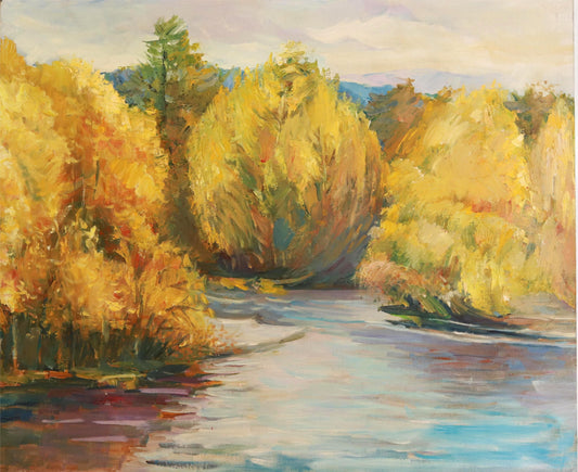 ‌Autumn Woods by the Stream – Impression‌