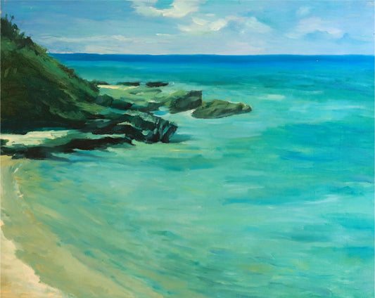 Sea Serenity: Waves and Rocks