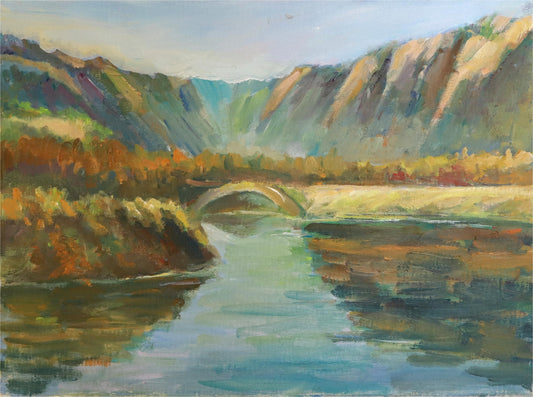 Autumn Mountain and Still Water: Impression