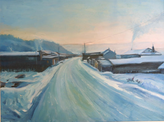 Winter Path Through the Countryside