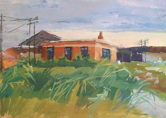 Red Cottage in the Morning Fields‌