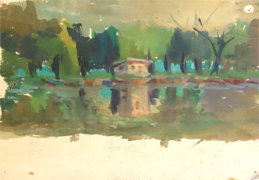 Watercolor Abstract Landscape‌