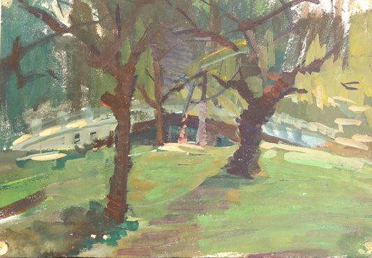 Emerald Shadows in Autumn Woods